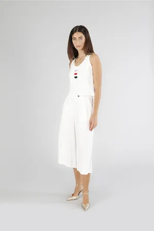 CAFèNOIR Pantaloni ampi con pinces