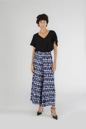 CAFèNOIR Pantaloni palazzo stampato