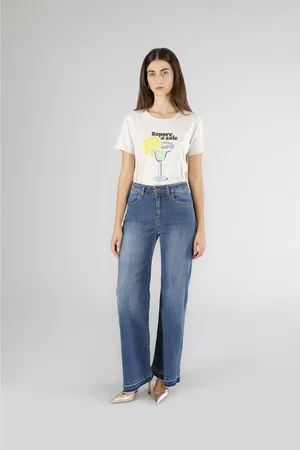 CAFèNOIR Jeans denim wide leg