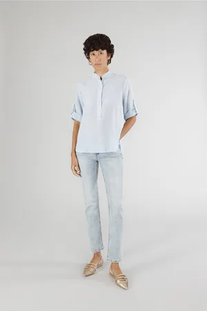 CAFèNOIR Blusa scollo tipo serafino mistoseta