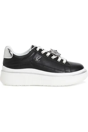 CAFèNOIR Sneaker in pelle con accessorio smaltato