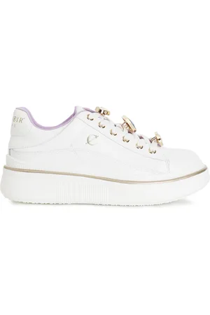 CAFèNOIR Sneaker in pelle con accessori strass
