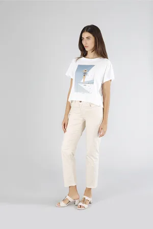 CAFèNOIR T-shirt a scatolina manica corta stampa portocervo