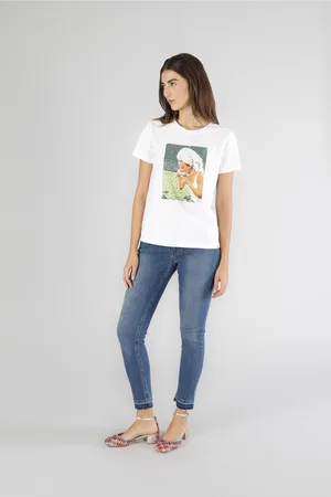 CAFèNOIR T-shirt manica corta e stampa glitterata