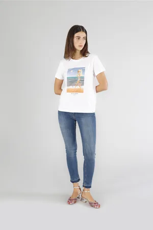 CAFèNOIR T-shirt manica corta stampa forte dei marmi