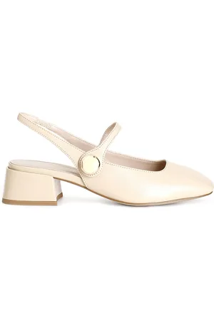 CAFèNOIR Slingback in pelle vernice con accessorio bottone