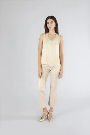 CAFèNOIR Top smanicato in satin