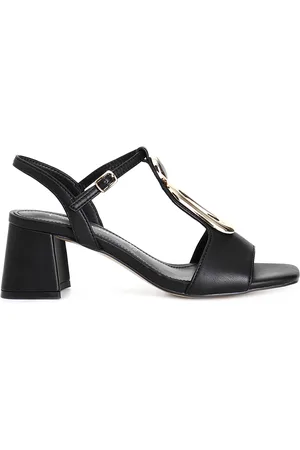 CAFèNOIR Sandali con accessorio in metallo smaltato