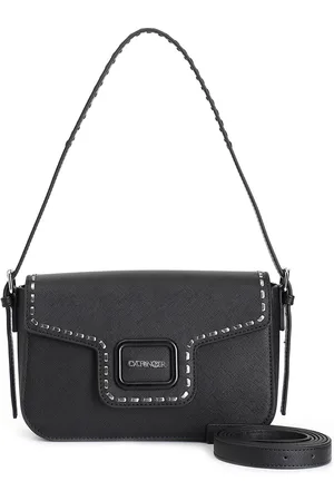 CAFèNOIR Pattina in saffiano con accessorio smaltato e motivo di infilatura metallizzata