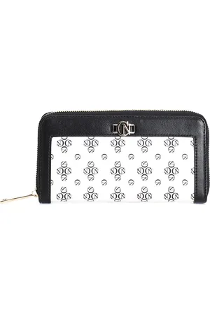 CAFèNOIR Portafoglio zip round in saffiano stampato monogram accessorio in metallovetti