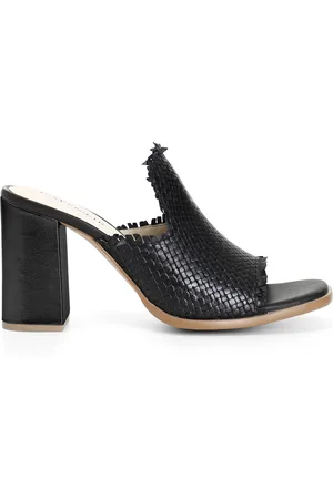 CAFèNOIR Sabot in pelle con intreccio
