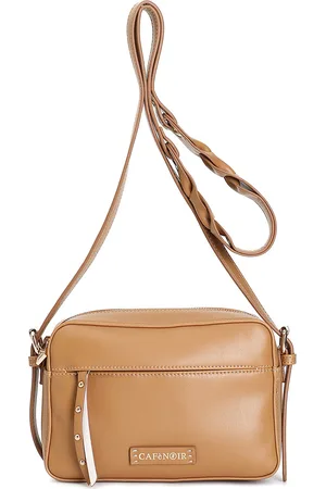 CAFèNOIR Camera bag con tasca con spallaccio intrecciato