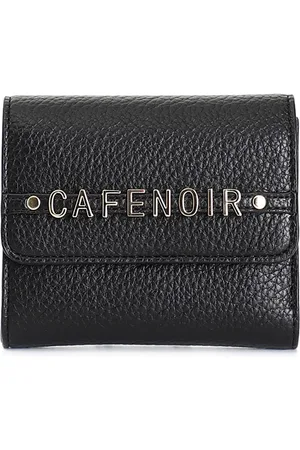 CAFèNOIR Portafoglio piccolo con pattina, con applicazione di lettering in metallo