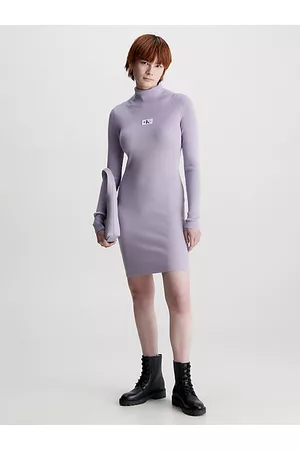 Calvin Klein Donna Maglioni a collo alto - Abito maglione a collo alto slim