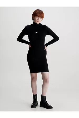 Calvin Klein Donna Maglioni a collo alto - Abito maglione a collo alto slim