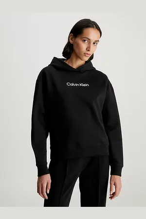Calvin Klein Felpa con cappuccio in spugna di cotone e logo