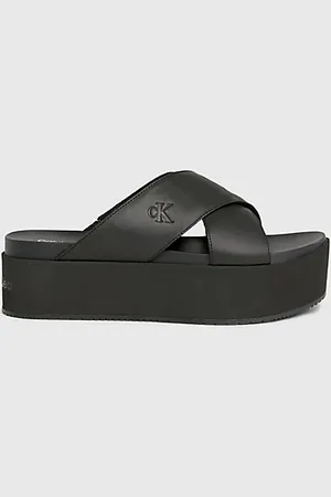 Calvin Klein Sandali con plateau in pelle
