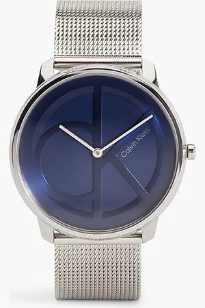 Calvin Klein Orologio con cinturino a maglie con logo monogramma
