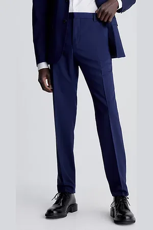 Calvin Klein Pantaloni del completo slim in lana elasticizzata