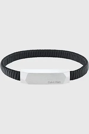 Calvin Klein Braccialetto in pelle testurizzata