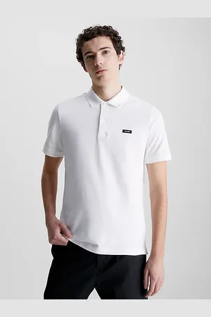 Calvin Klein Camicia polo slim con colletto elasticizzato in piqué