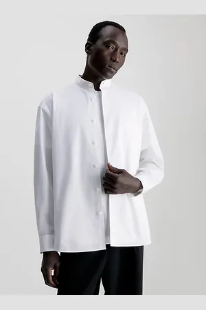 Calvin Klein Camicia con colletto alla coreana taglio relaxed