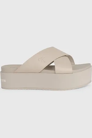 Calvin Klein Sandali con plateau in pelle