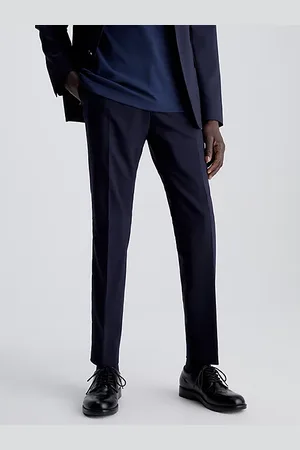 Calvin Klein Pantaloni del completo slim in lana elasticizzata