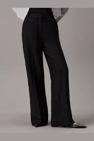 Calvin Klein Pantaloni a gamba larga in misto lino