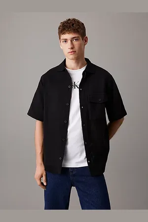 Calvin Klein Camicia strutturata taglio relaxed a maniche corte