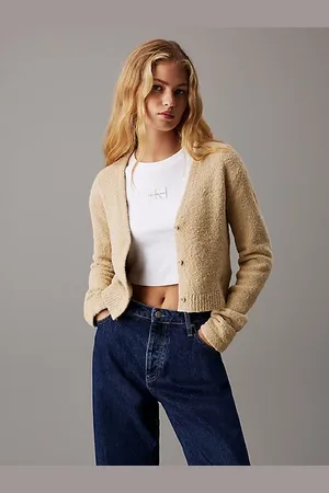 Calvin Klein Cardigan cropped in maglia testurizzata