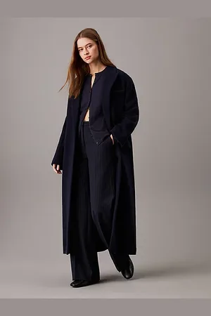 Calvin Klein Cappotto oversize in lana motivo spinato