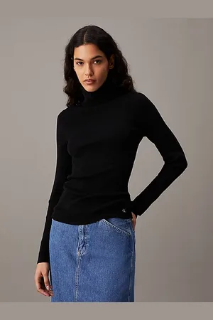Calvin Klein Maglione a collo alto vestibilità slim a costine