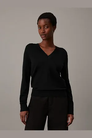 Calvin Klein Maglione con scollo a V in lana merino