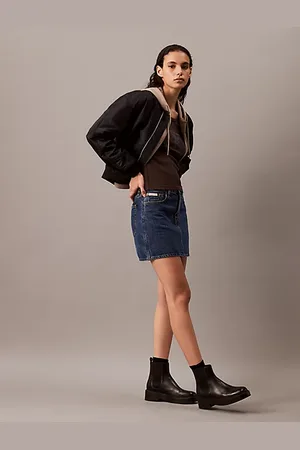 Calvin Klein Minigonna di jeans a vita alta