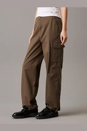 Calvin Klein Pantaloni cargo in cotone satinato