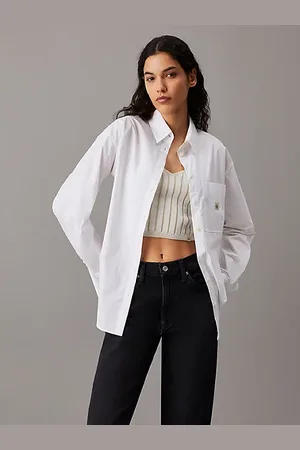 Calvin Klein Camicia in popeline di cotone taglio relaxed