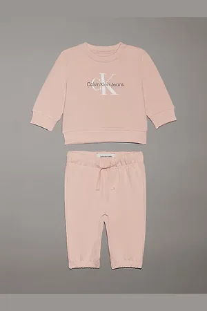 Calvin Klein Tuta con logo per neonato in spugna