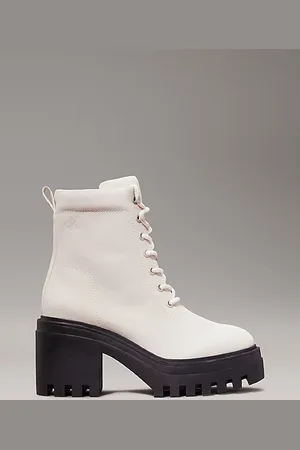 Calvin Klein Stivali in pelle con tacco grosso