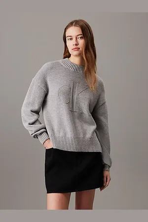Calvin Klein Maglione in cotone e lana con monogramma