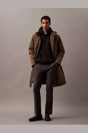 Calvin Klein Pantaloni in misto lana slim