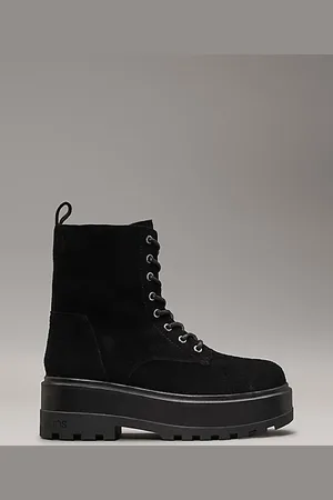 Calvin Klein Stivali platform in camoscio