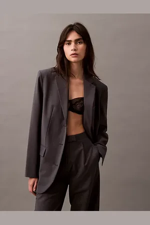 Calvin Klein Blazer in misto lana tropicale