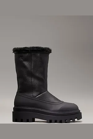 Calvin Klein Stivali platform invernali in pelle