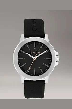 Calvin Klein Orologio con cinturino a maglie con logo monogramma