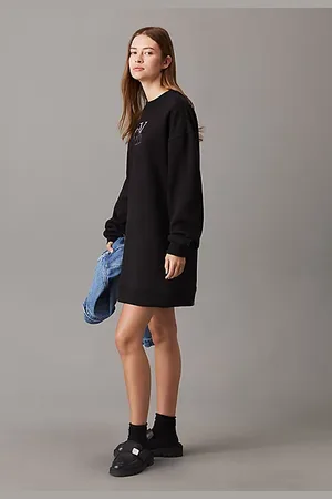 Calvin Klein Abito in felpa con monogramma taglio relaxed