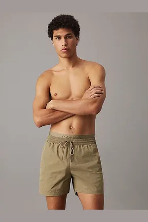 Calvin Klein Pantaloncini da bagno corti con fascia in vita doppia - CK Monogram