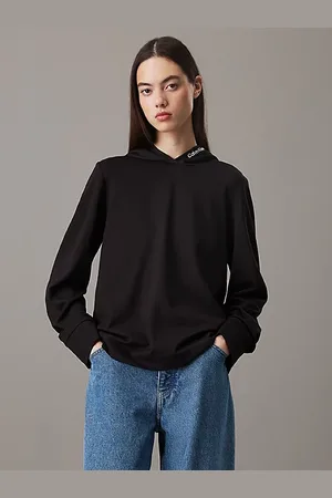 Calvin Klein Felpa con cappuccio in jersey punto Milano taglio relaxed