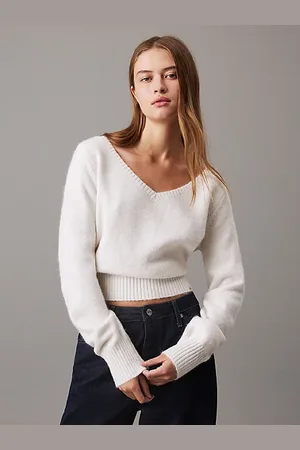 Calvin Klein Maglione con scollo a V in misto lana peluche