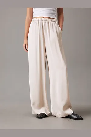 Calvin Klein Pantaloni di satin taglio relaxed